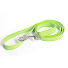 Leine, gummiert, 20mm breit,  mit Handschlaufe grasgrün, 1,2m