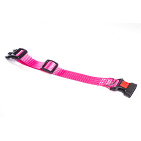Halsband aus Gurtband neonfarben Steckschließer 2,5cm neonpink