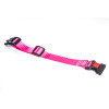 Halsband aus Gurtband neonfarben Steckschließer 2,5cm neonpink