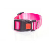 Halsband aus Gurtband neonfarben Steckschließer 2,5cm neonpink