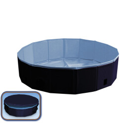 Hundepool inkl. Abdeckung ( 80 x 20 cm), dunkelblau