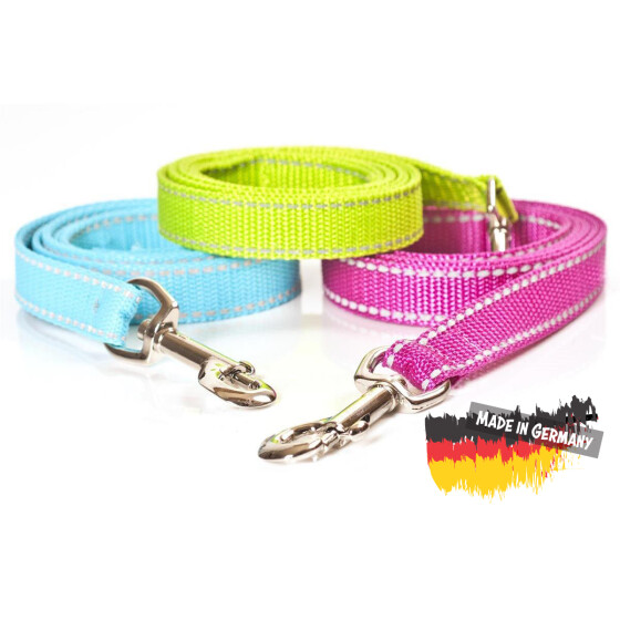 Leine, 20mm breit,  ca. 1m lang ohne Handschlaufe, reflektierend