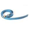Leine, 20mm breit,  ca. 1m lang ohne Handschlaufe, reflektierend azurblau