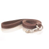 Leine, 20mm breit, ca. 1,2m lang, mit Handschlaufe, reflektierend braun