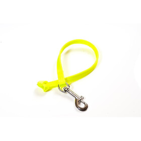 Leine aus  Gurtband, neongelb, Länge: 0,5m (Kurzführer) Breite: 12,5mm