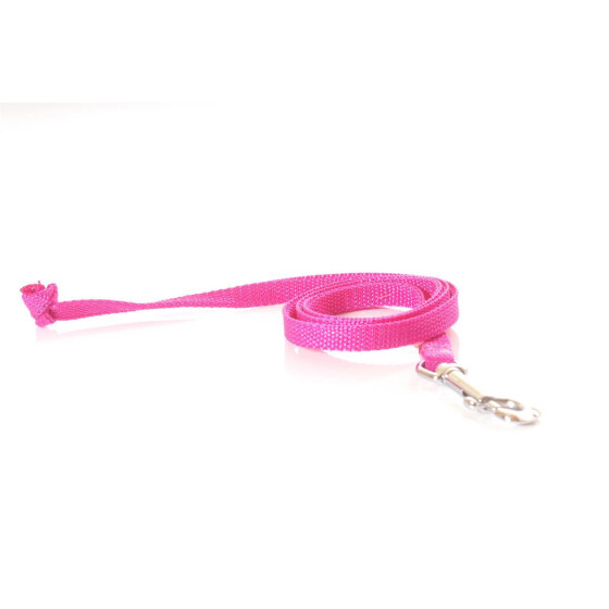 Leine aus Gurtband, 1m lang Farbe: pink (geknotet) Breite: 10mm