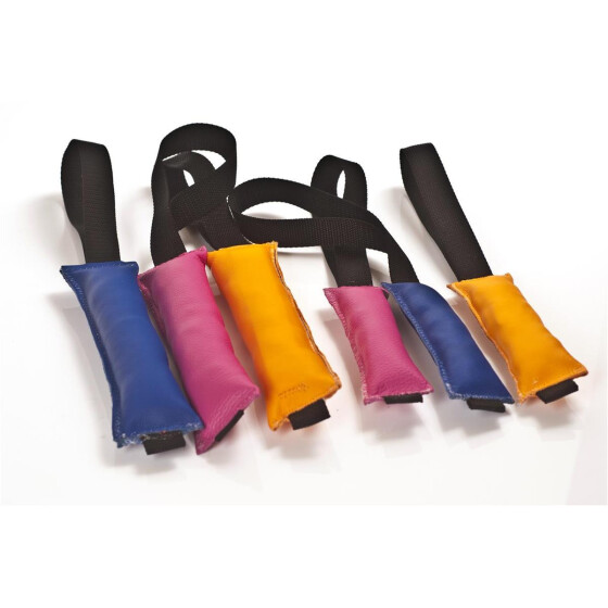 Beißwurst aus Leder mit einer Handschlaufe