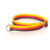 Halsband aus Gurtband, schwarz-rot-gold, 25mm breit